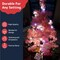 23-Inch Mini Pink Flocked Christmas Tree with LED Lights (Pink) 12.6"D x 12.6"W x 23"H
